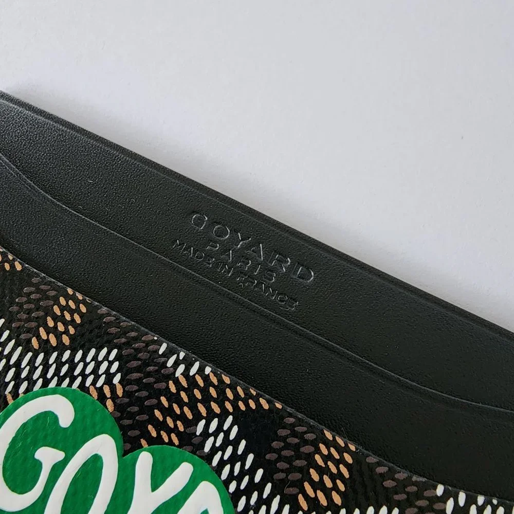 Custom Hand Painted Goyard Saint Sulpice Card Holder Wallet - Picture 7 of 13
